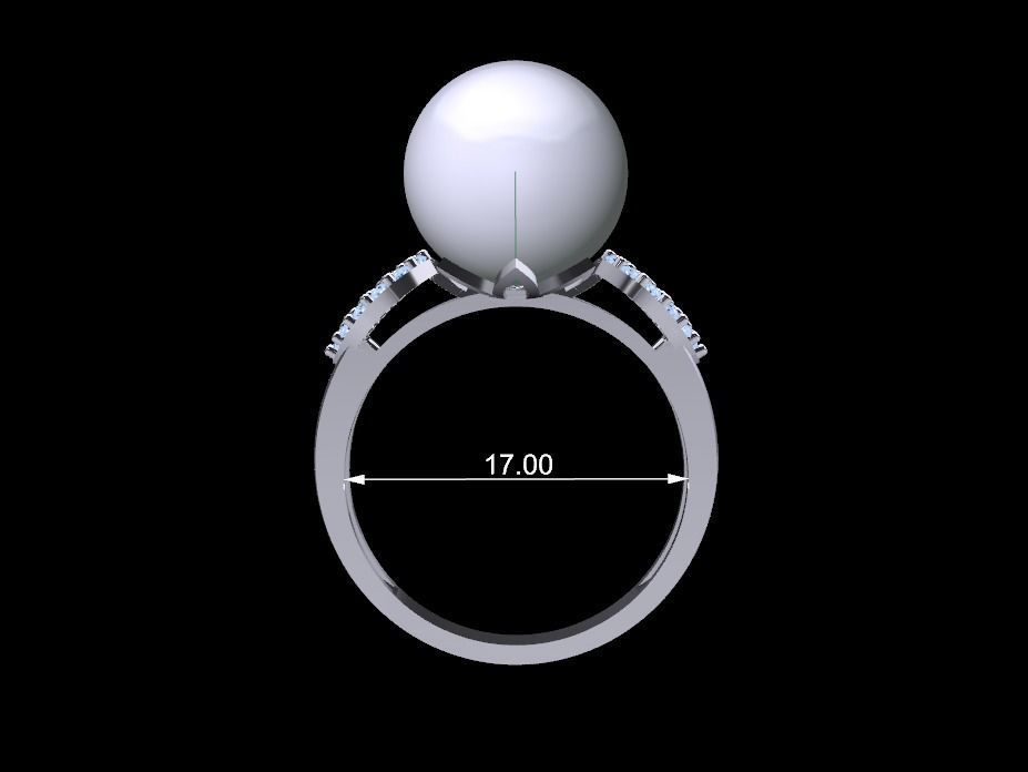 Women Ring 44 3D print model_2