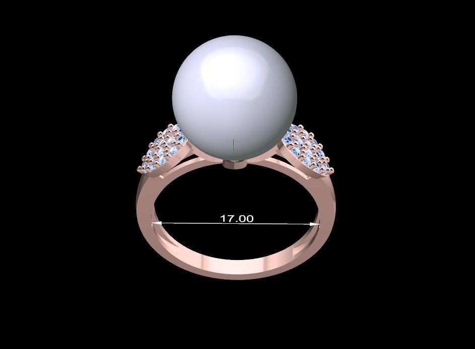 Women Ring 44 3D print model_1