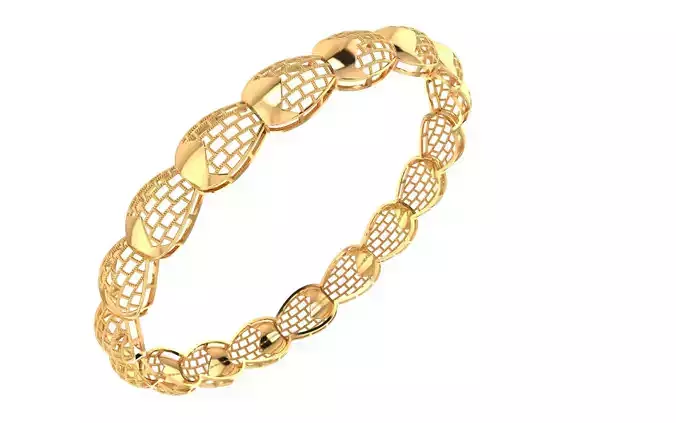 1370 Curved Petal Openwork Kada 10gm