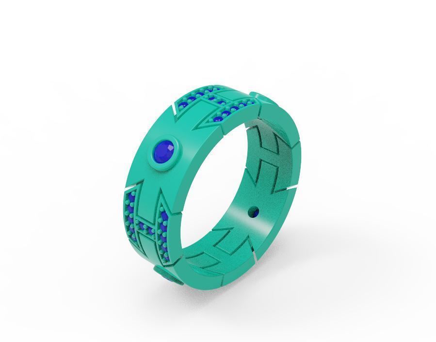 Man ring 027 3D print model_4