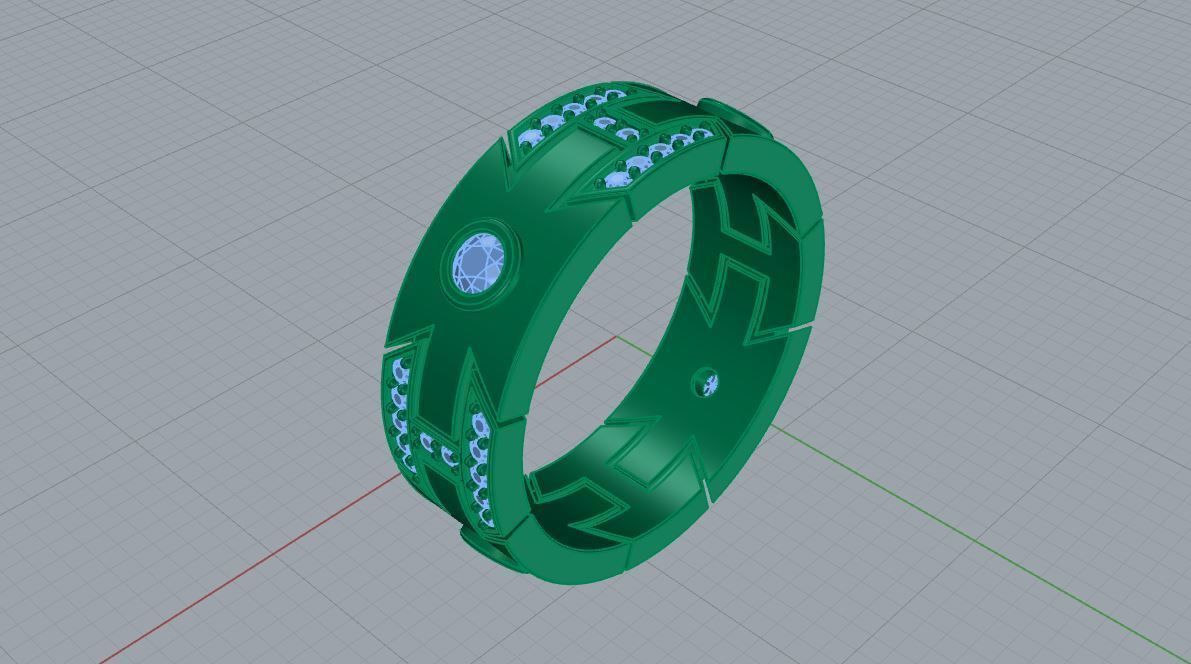 Man ring 027 3D print model_3