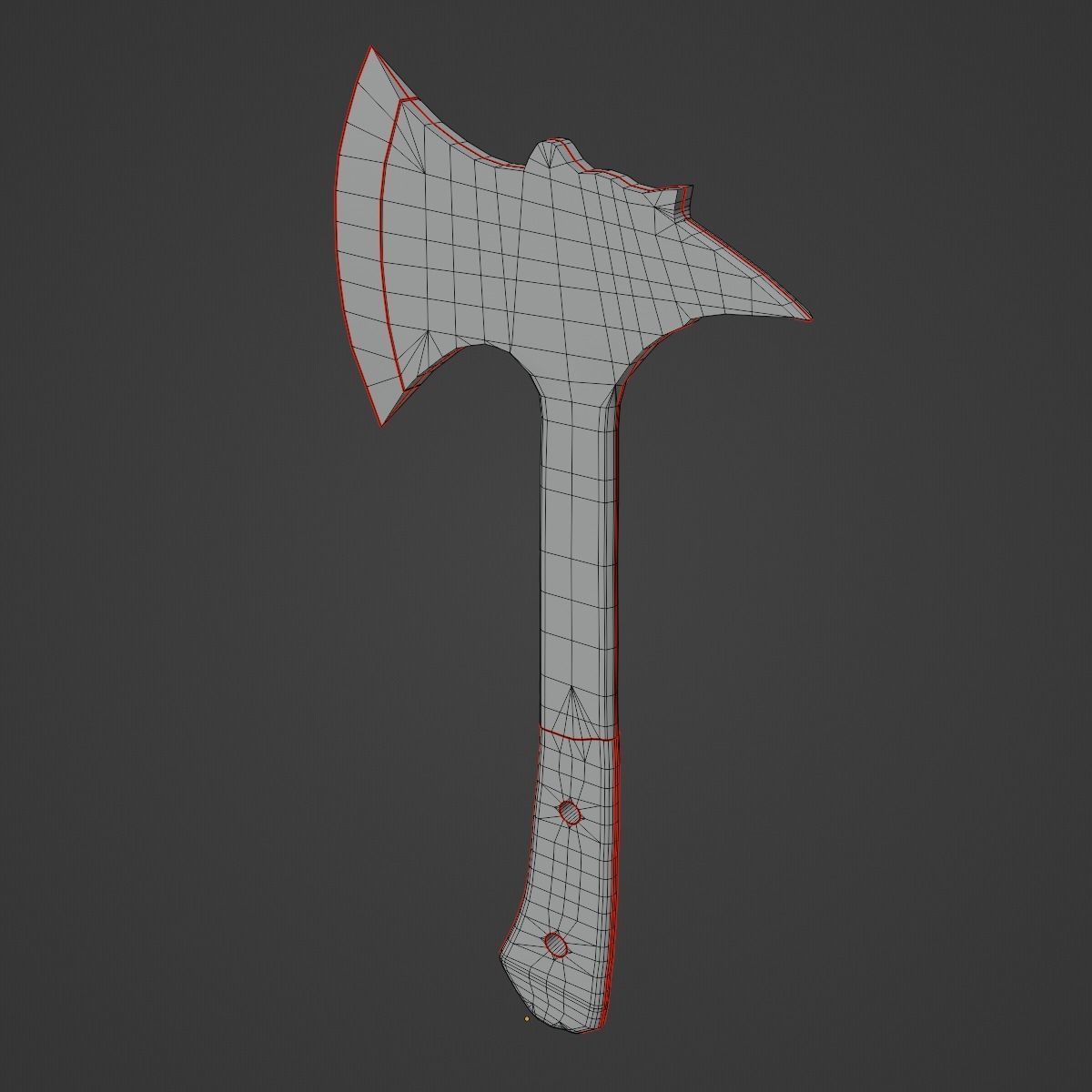 Survival Iron Axe 01 Low-poly 3D model_11