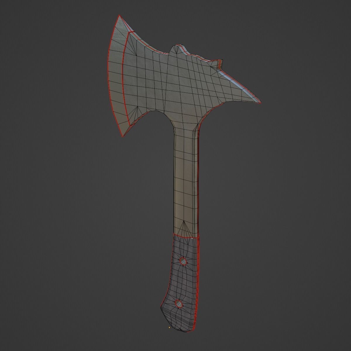 Survival Iron Axe 01 Low-poly 3D model_9