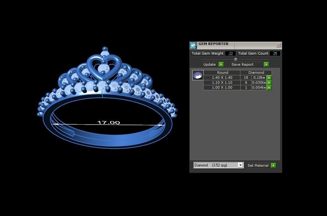 Women Ring 25 3D print model_3