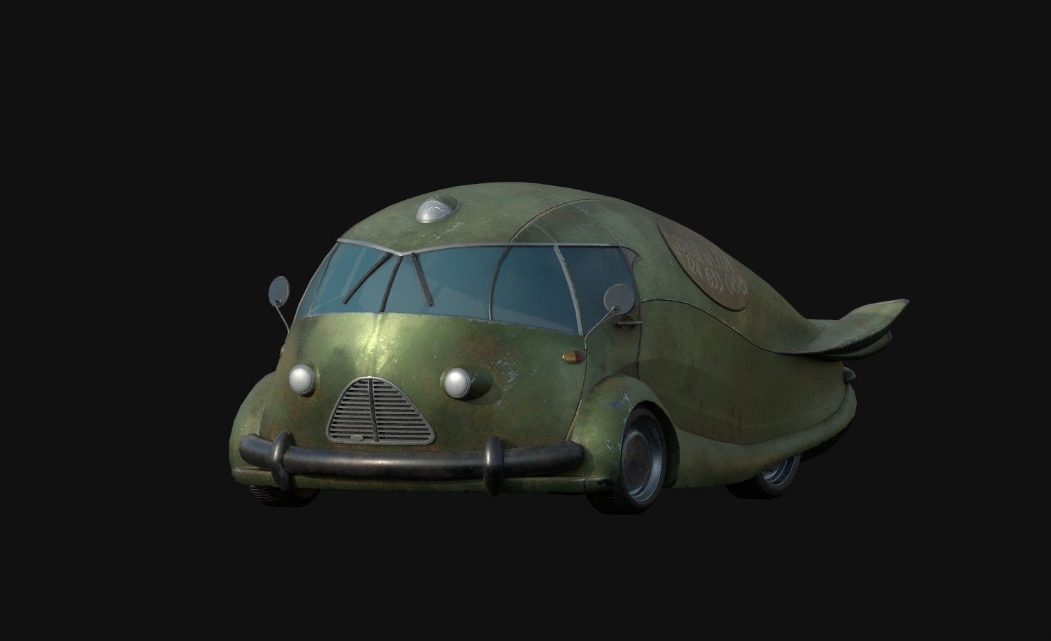 Old Van Lowpoly Low-poly 3D model_1
