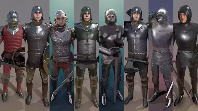 TAB Medieval Knights Pack - 2 Low-poly 3D model