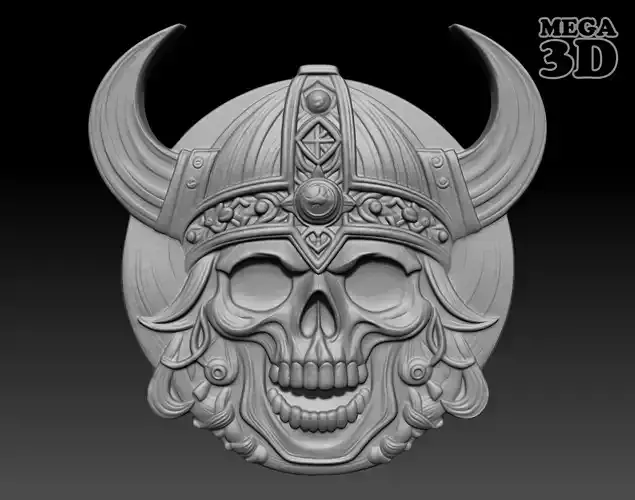 Viking Skull  basrelief 240518 13