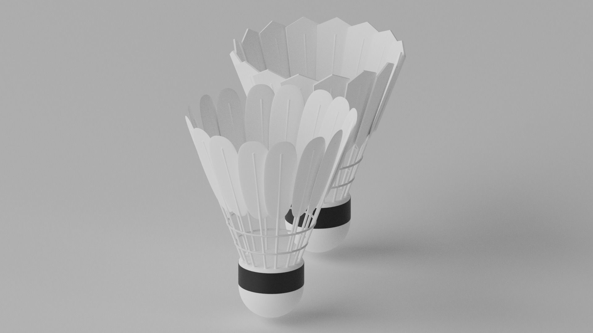Cartoon Badminton Shuttlecock 3D model_4