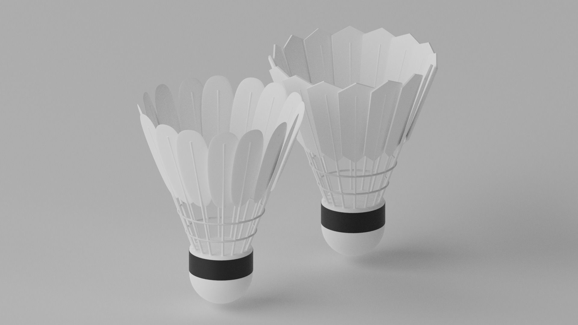 Cartoon Badminton Shuttlecock 3D model_5