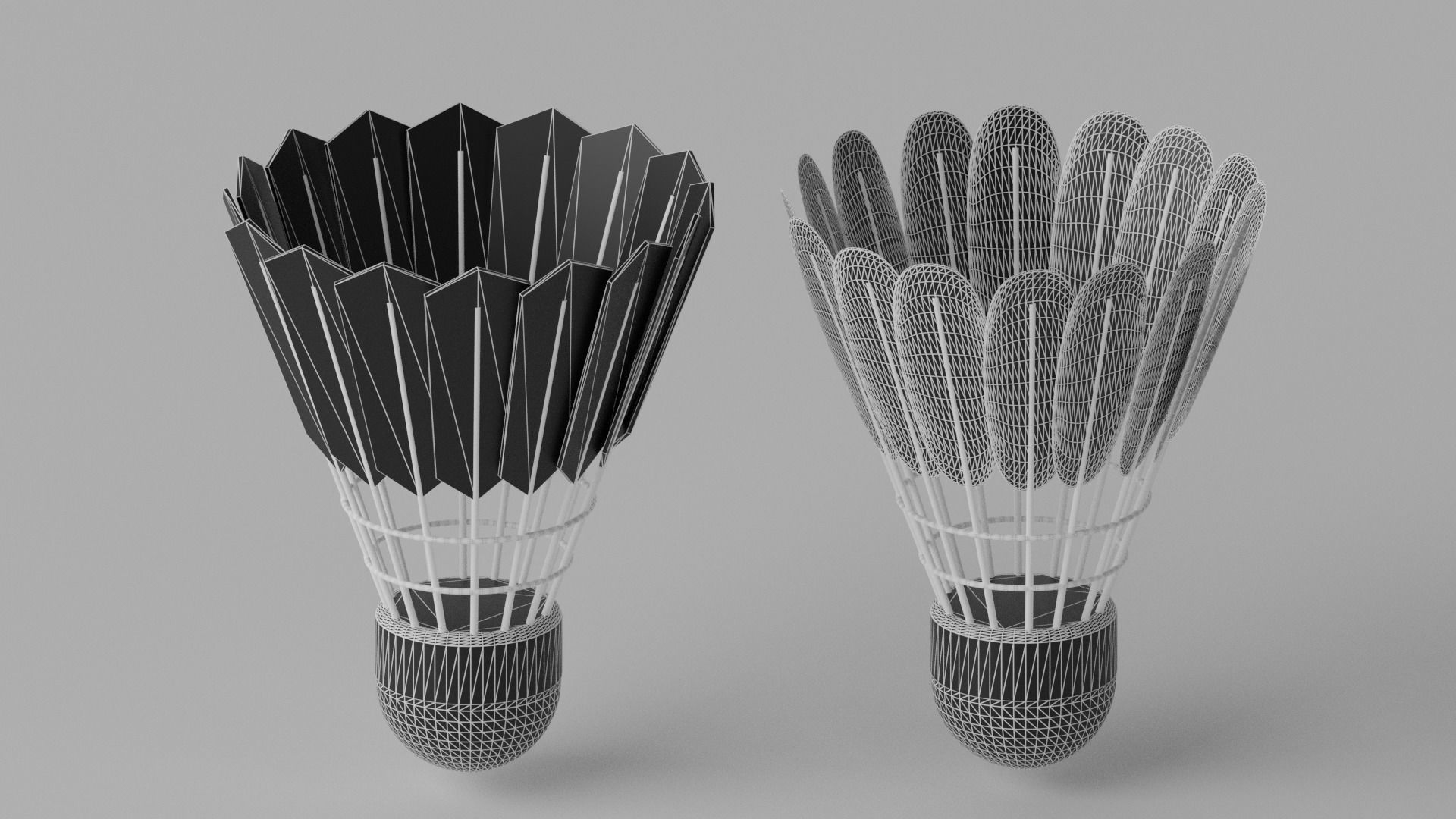 Cartoon Badminton Shuttlecock 3D model_8