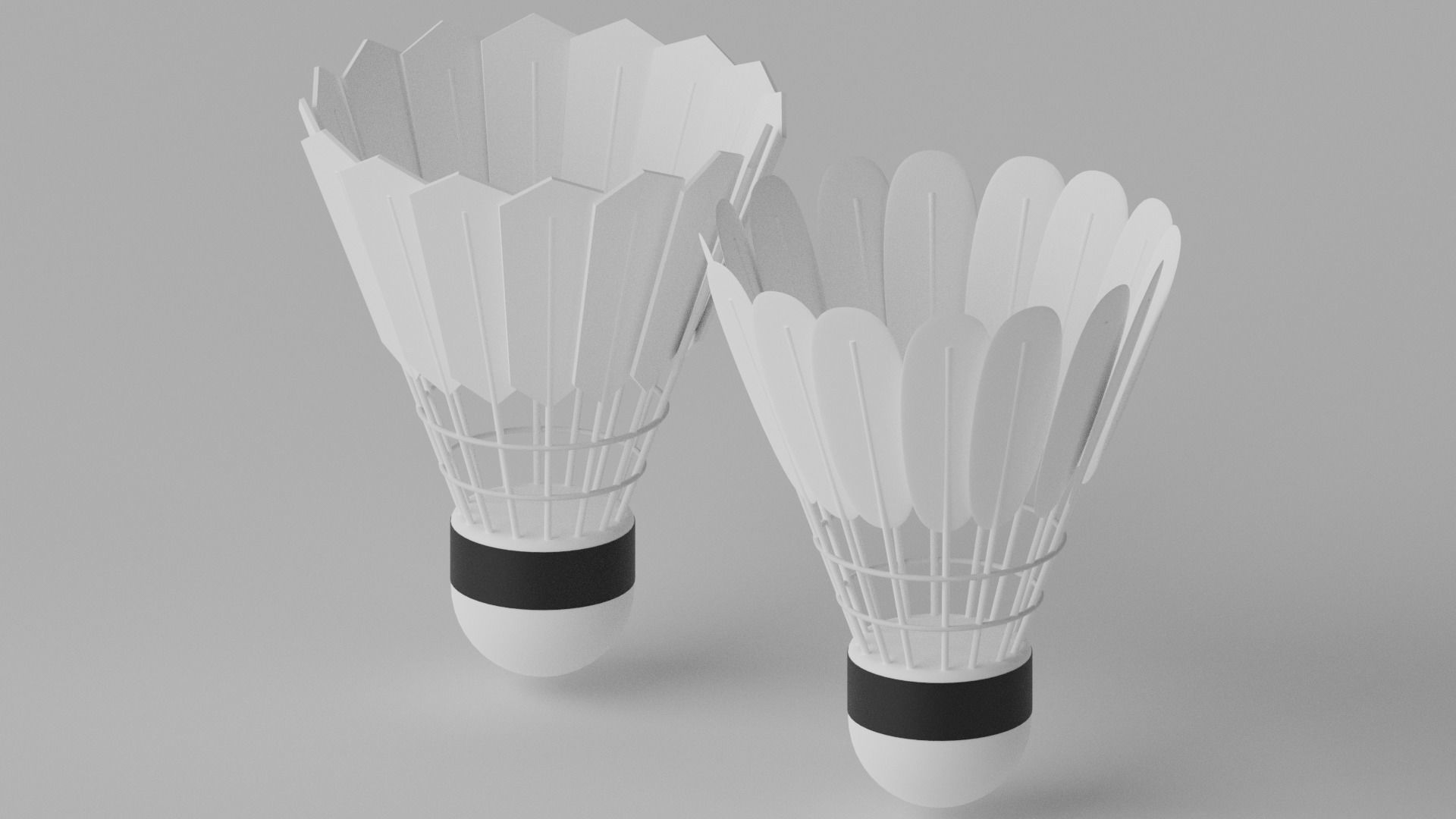 Cartoon Badminton Shuttlecock 3D model_2