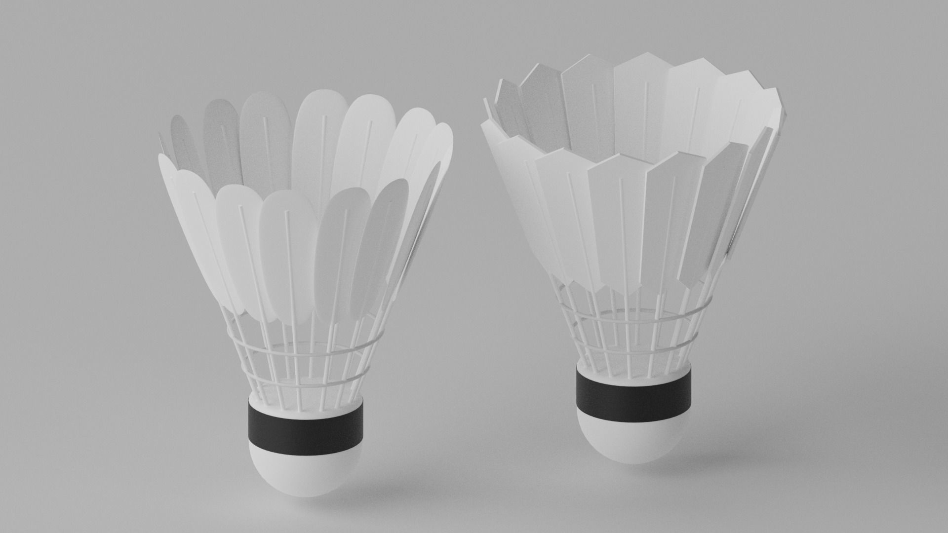 Cartoon Badminton Shuttlecock 3D model_6
