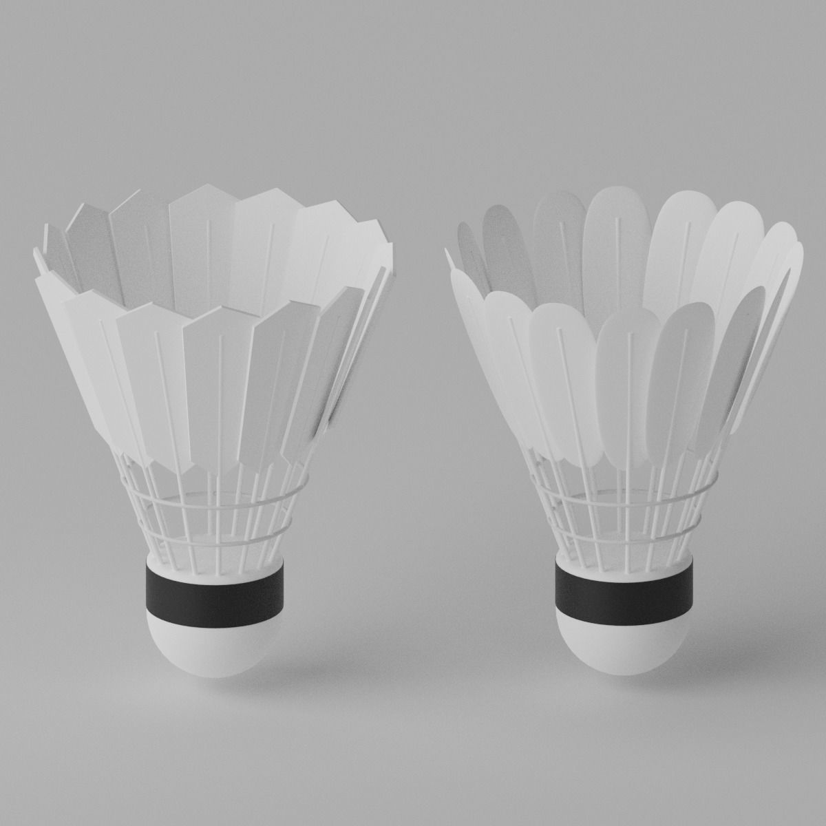 Cartoon Badminton Shuttlecock 3D model_7