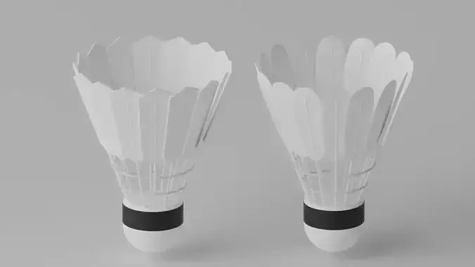 Cartoon Badminton Shuttlecock 3D model