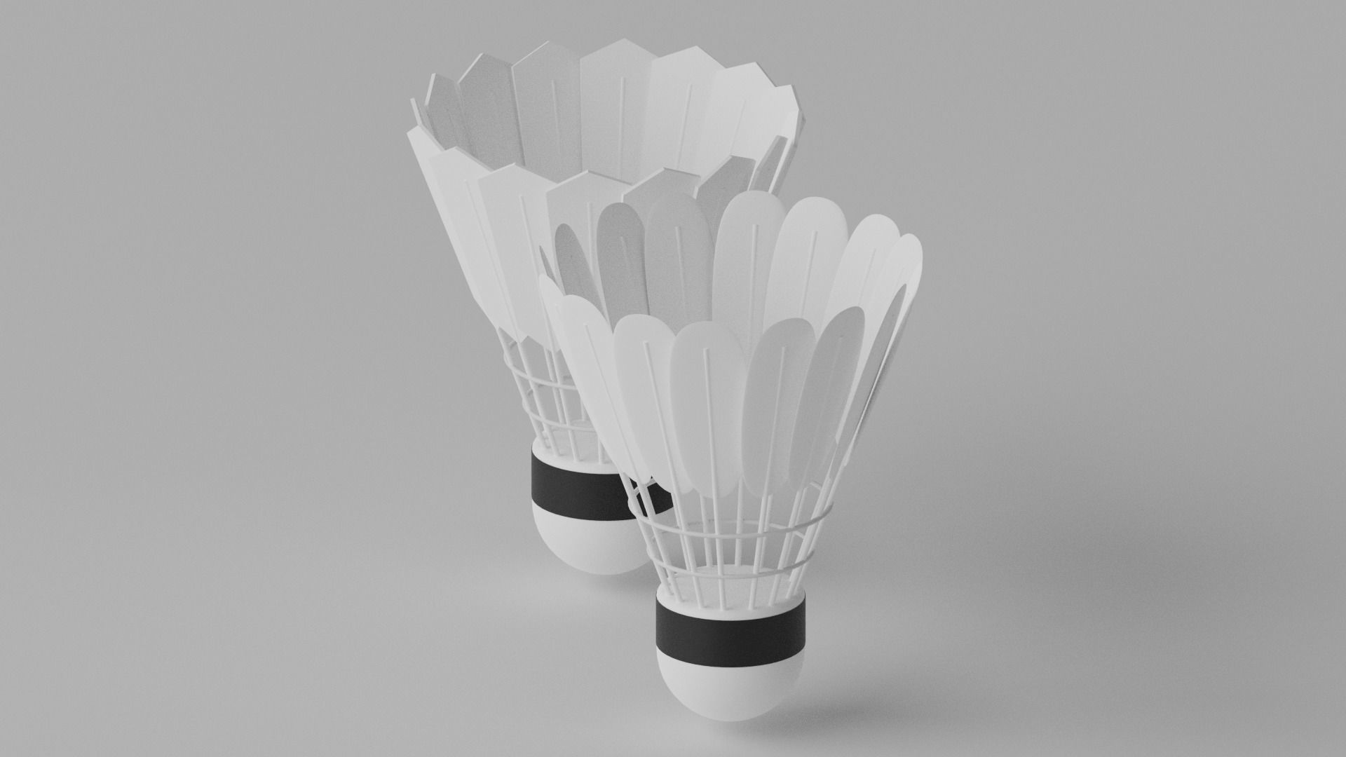 Cartoon Badminton Shuttlecock 3D model_3