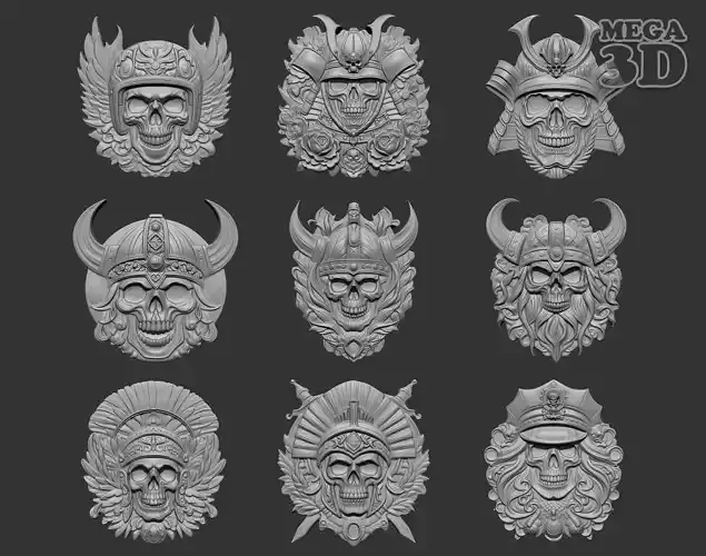 Skull basrelief Pack 240518