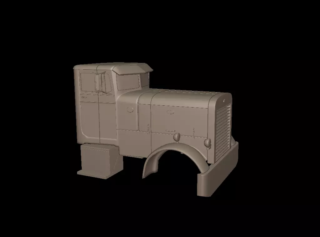 Peterbilt 281 1954 TRUCK 3D PRINT MODEL 3D print model_1