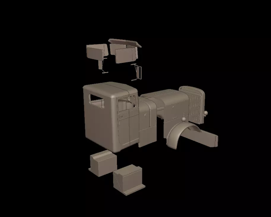 Peterbilt 281 1954 TRUCK 3D PRINT MODEL 3D print model_7