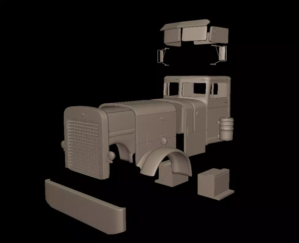 Peterbilt 281 1954 TRUCK 3D PRINT MODEL 3D print model_5