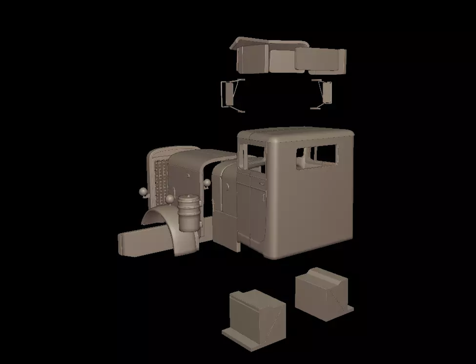 Peterbilt 281 1954 TRUCK 3D PRINT MODEL 3D print model_8