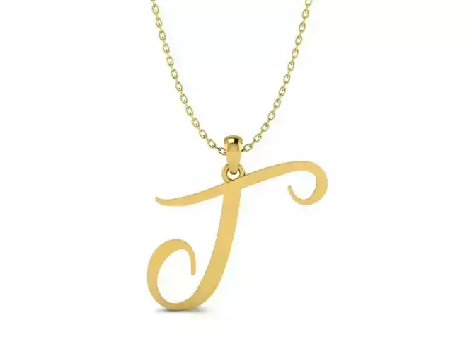 Amarillo Initial Pendant Letter T