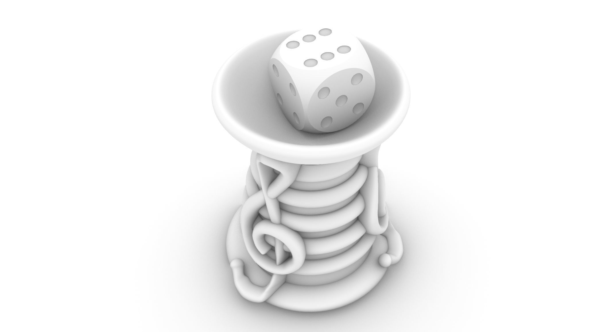bardic inspiration dice tower 3D print model_1