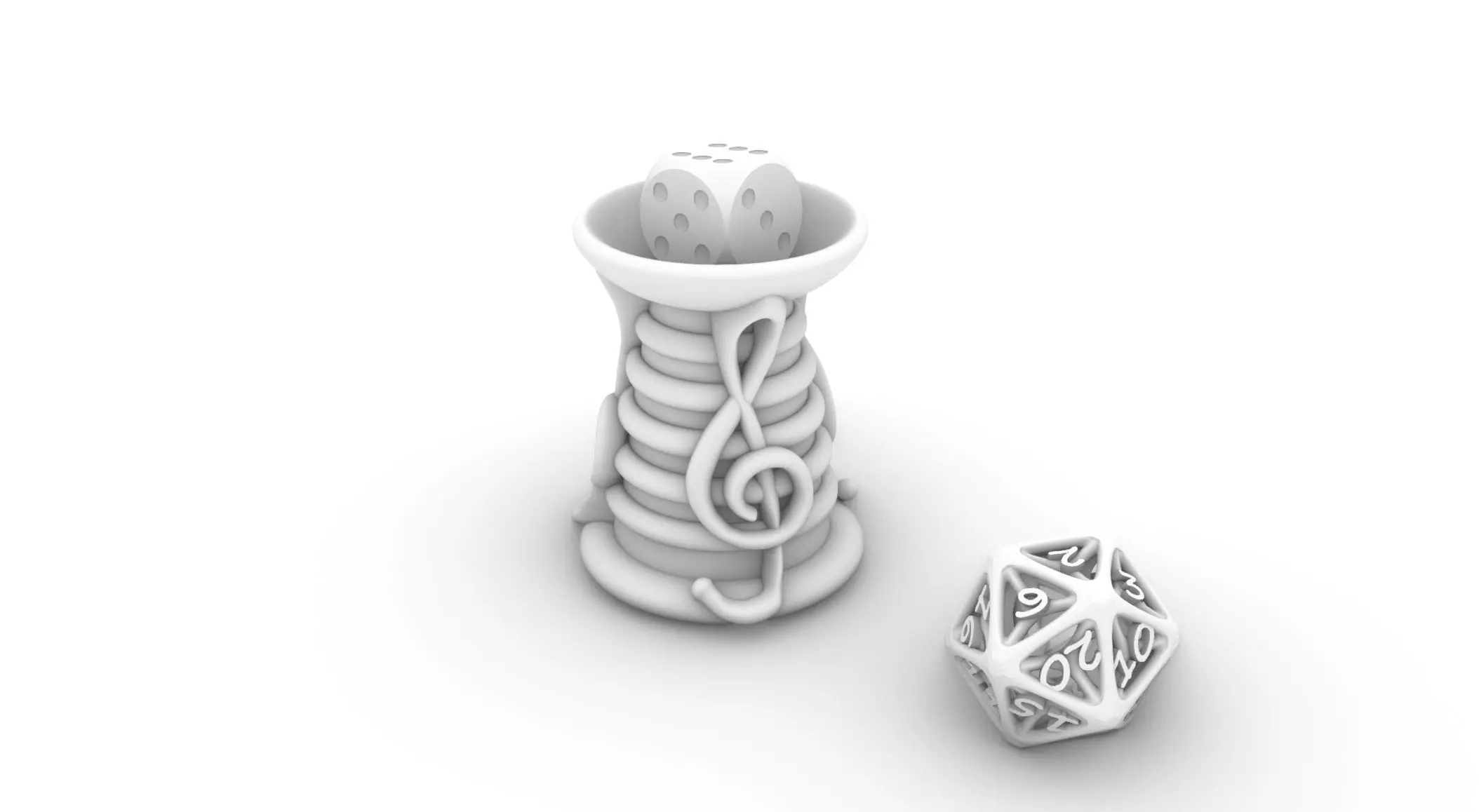 bardic inspiration dice tower 3D print model_0