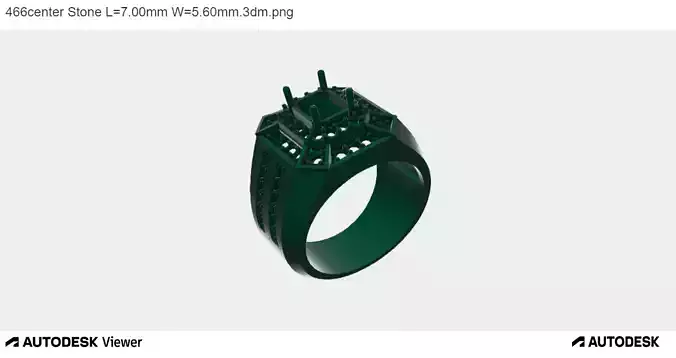 Men Ring With Asscher Cut Center Stone