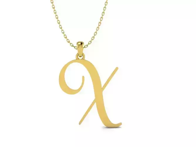 Amarillo Initial Pendant Letter X