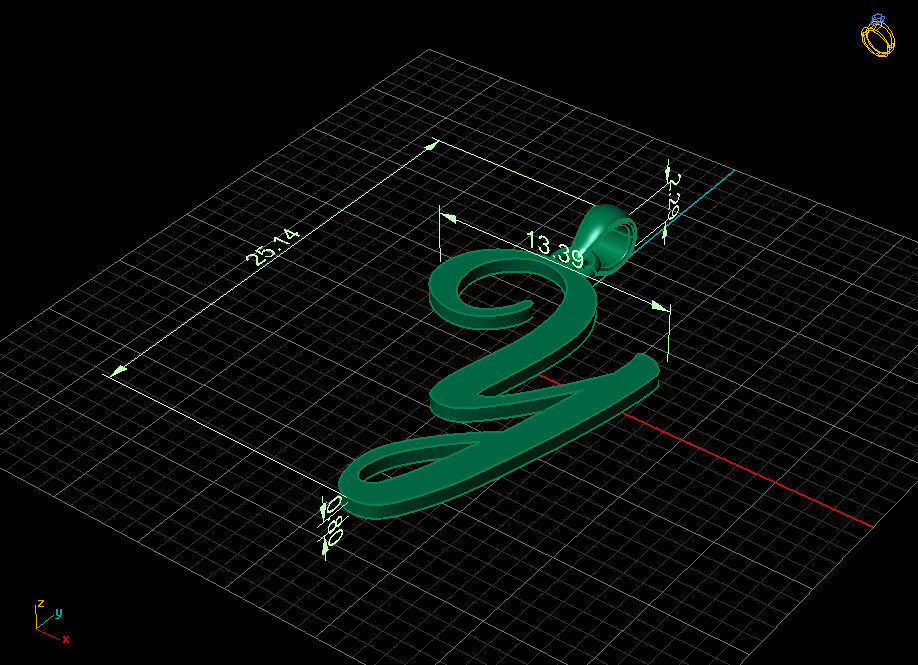 Amarillo Initial Pendant Letter Y 3D print model_7
