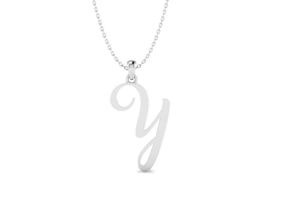 Amarillo Initial Pendant Letter Y 3D print model_2