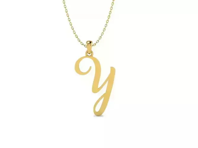 Amarillo Initial Pendant Letter Y