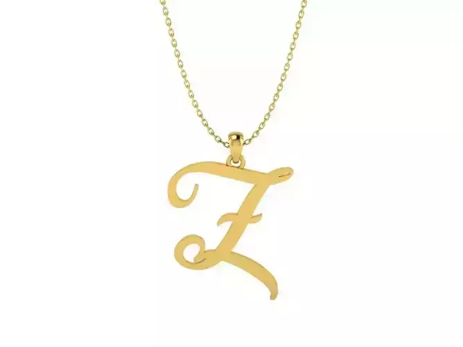 Amarillo Initial Pendant Letter Z