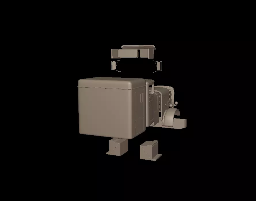 Peterbilt 351 1957 SLEEPER TRUCK 3D PRINT MODEL 3D print model_8