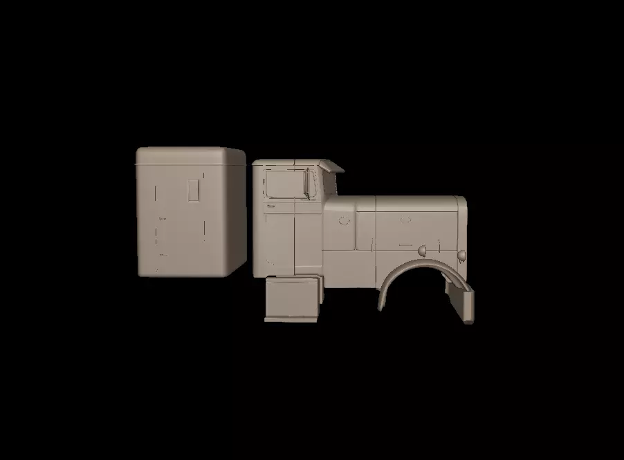 Peterbilt 351 1957 SLEEPER TRUCK 3D PRINT MODEL 3D print model_2