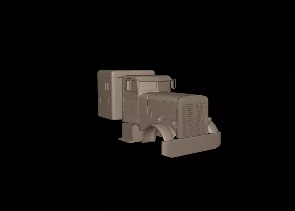 Peterbilt 351 1957 SLEEPER TRUCK 3D PRINT MODEL 3D print model_1