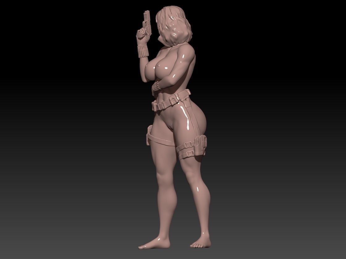 Black widow stand  3D print model_3