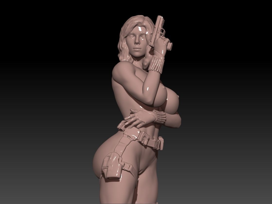 Black widow stand  3D print model_1