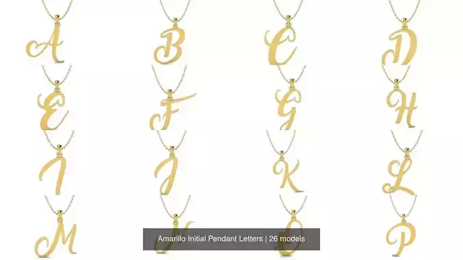 Amarillo Initial Pendant Letters