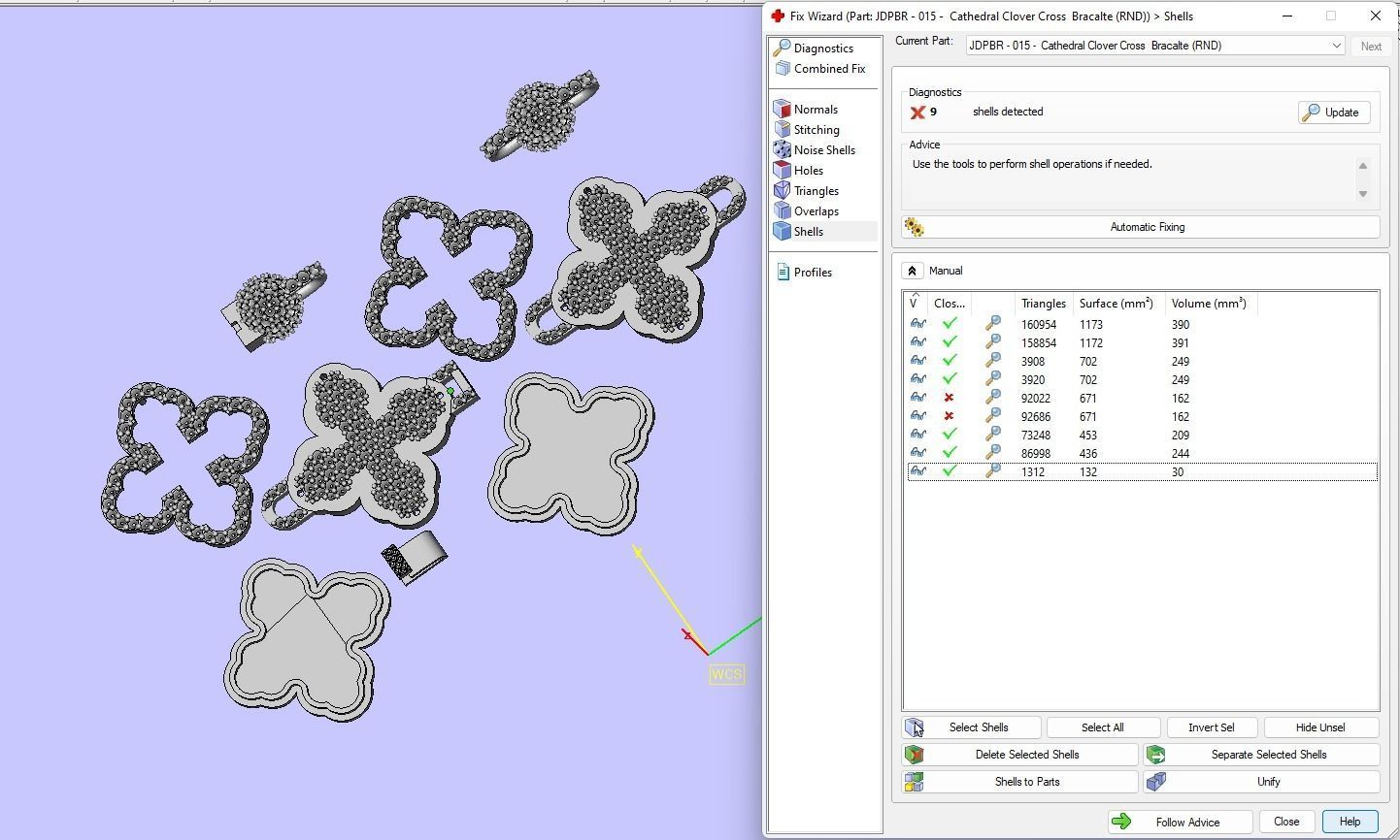 Custom Cathedral Clover Cross Bracelet w Ball Link Bracelet 3D print model_17