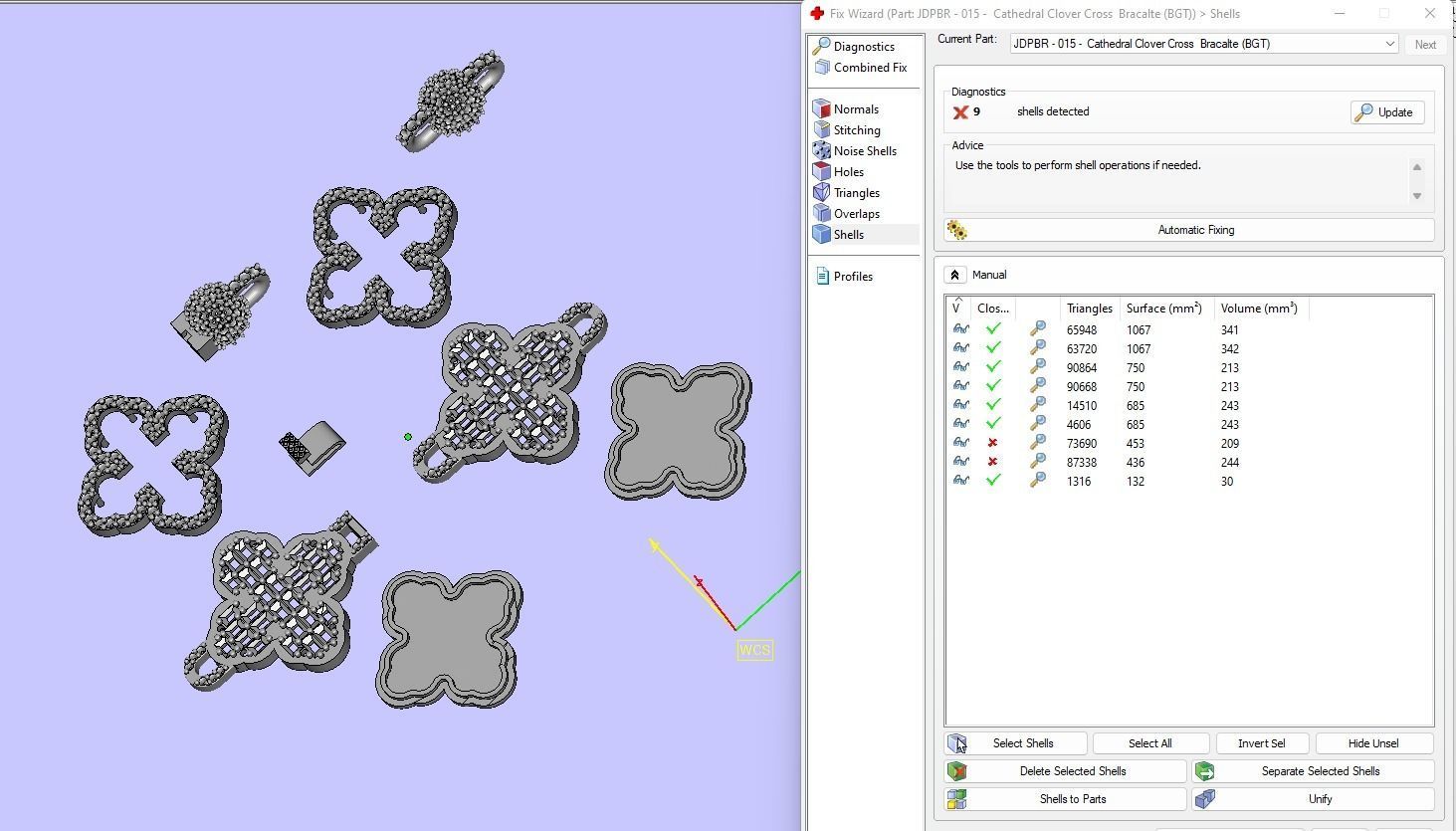 Custom Cathedral Clover  Cross Bracelet w Ball Link Bracelet  3D print model_19