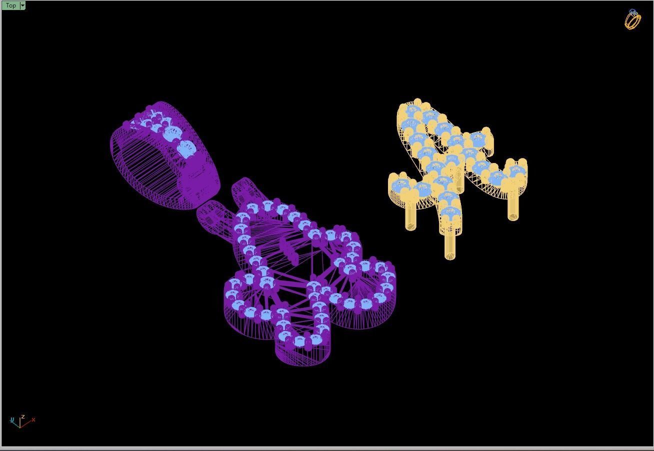 Custom Initial A Letter Diamond Pendant A to Z Alphabet Necklace 3D print model_15