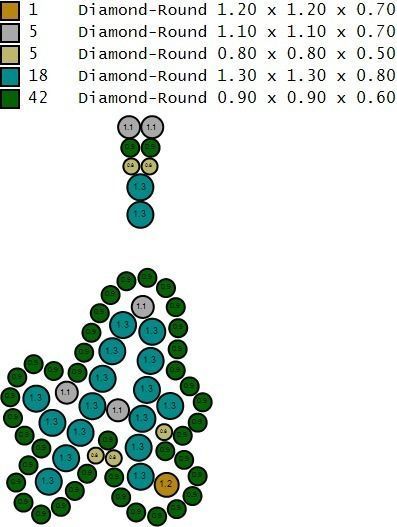 Custom Initial A Letter Diamond Pendant A to Z Alphabet Necklace 3D print model_17