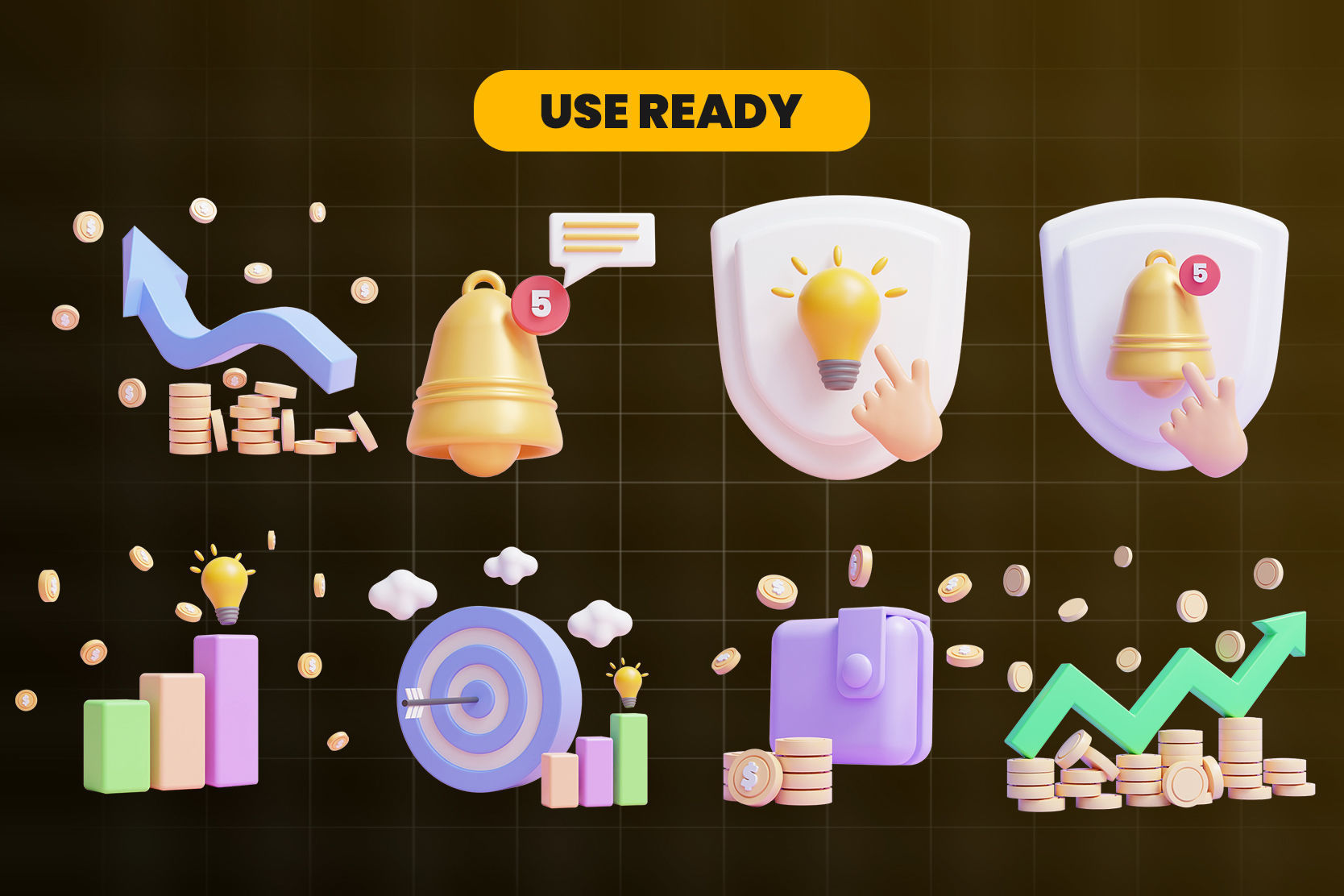 Business Idea 3d Illustration Icon Pack 3D model_2