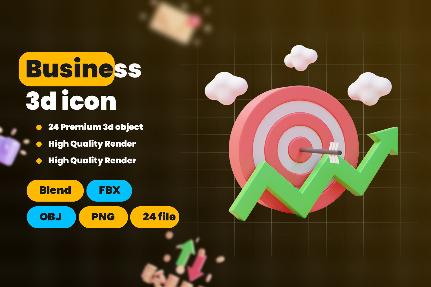 Business Idea 3d Illustration Icon Pack 3D model_1