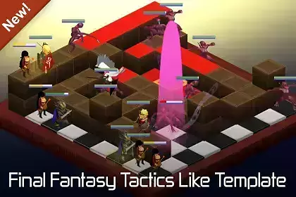 Final Fantasy Tactics Like Battle - Isometric 3D model