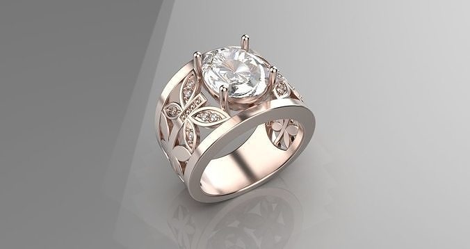 jewelry butterfly gold ring 3d model 3D print model