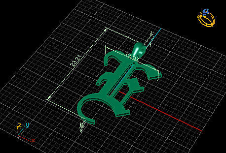 Olde English Pendant Letter E 3D print model_7