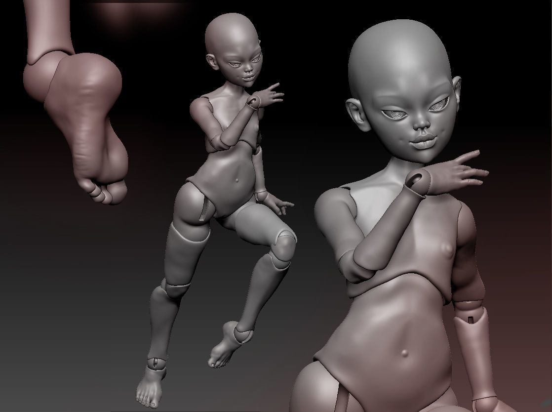  BJD doll Mara 30 cm 3D print model 3D print model_5