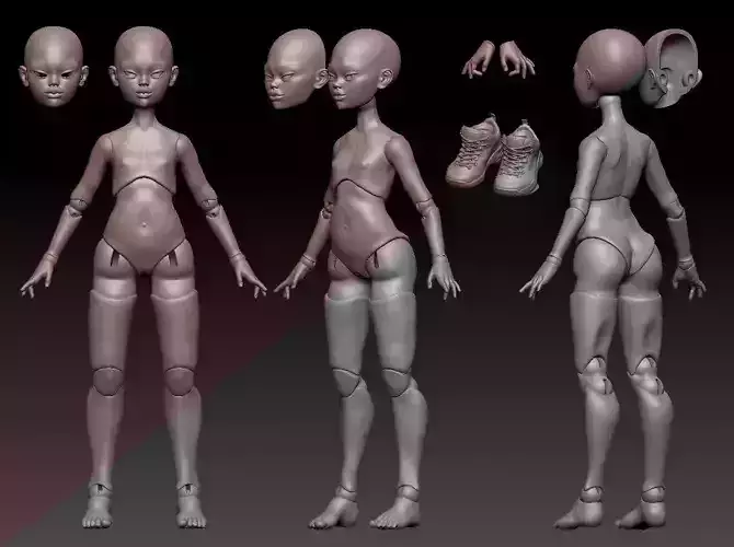  BJD doll Mara 30 cm 3D print model 3D print model